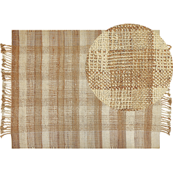 Beliani BERISSA - Gevlochten-Beige-Jute