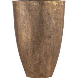 PTMD Bloempot Qasem - 42x27x61 cm - Aluminium - Messing