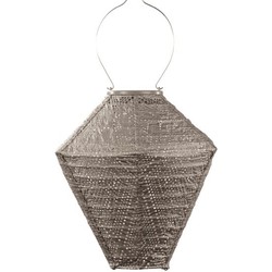 Lumiz Solar Buitenlampion - Ikat Diamond - 28 cm - Taupe