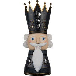 Clayre & Eef Kerstdecoratie Notenkraker Grijs Metaal