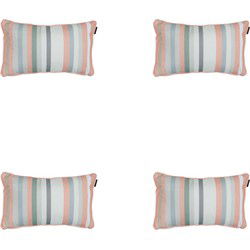 Madison -  Sierkussen Righe salmone - Ca. 30x50 cm - Set van 4