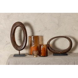 PTMD Deco Object Rhubie - 37x9x27 cm - Aluminium - Bruin
