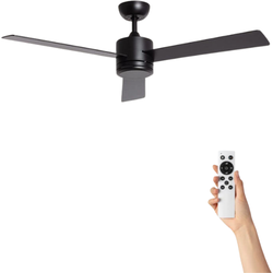 Plafondventilator Emil zonder verlichting - Ø132cm - 6 snelheden - Afstandsbediening - Zwart