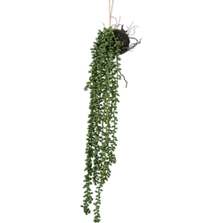 Hoyz Greenery - Kunst hangplant Senecio bal 58 cm