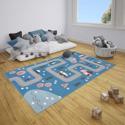 KINDERVLOERKLEED - DESIGN KIDS STRAAT BLAUW