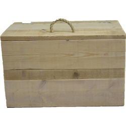 Wood4you - Speelgoedkist met Touwgreep Steigerhout 80Lx50Hx50D cm