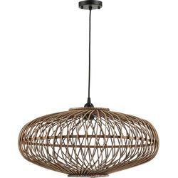 Mica Decorations Linar Hanglamp - H24 x Ø50 cm - Bamboe - Bruin