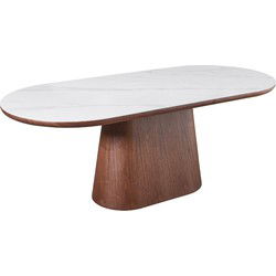 Eettafel Alba Walnoot Keramisch 200cm Ovaal - Giga Meubel