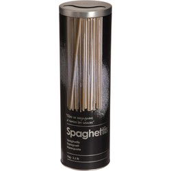 Five Spaghettidoos - zwart - metaal - relief - Luxe voorraadpot - Voorraadpot