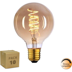 10 pack Vintage Highlight Kristalglas Filament Lamp Amber – Dimbaar