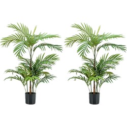 Set van 2x stuks groene kunstplanten Phoenix Palmboom 90 cm - Kunstplanten