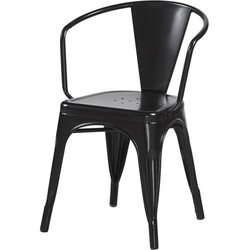Retro stoel - zwart- set van 4