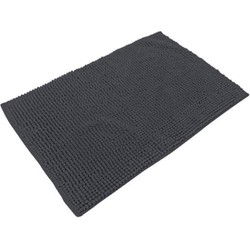 Urban Living Badkamerkleed/badmat tapijt - antraciet - 50 x 80 cm - Badmatjes