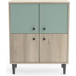 Klein 4-deurs houteffect buffet L61cm - ARTY