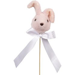 Clayre & Eef Decoratie Beeld Konijn Roze Textiel