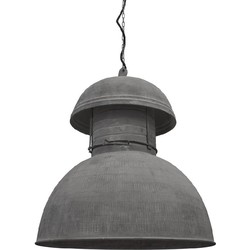 HKliving hanglamp XL "Warehouse" rustiek, mat grijs Ø56cm, Industriële lamp, metaal