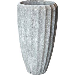 PTMD Olver Bloempot - H90 x Ø48 cm - Keramiek - Wit