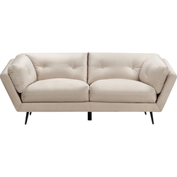 LENVIK - Driezitsbank - Beige - Fluweel