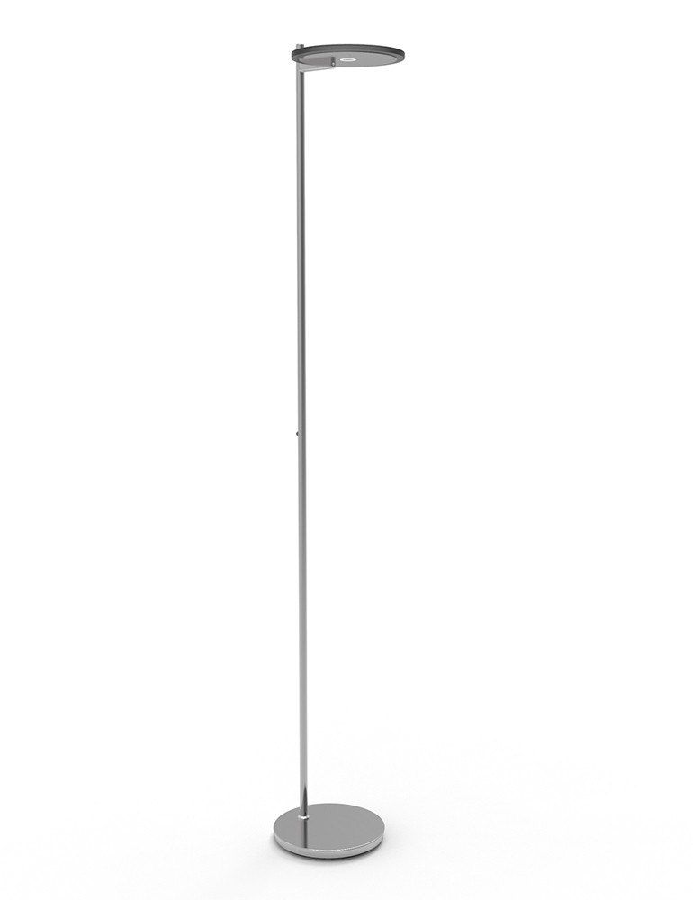 Steinhauer Turound vloerlamp – ø 27 cm – Niet verstelbaar – Ingebouwd (LED) – grijs en staal - 