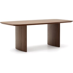 Kave Home - Litto tafel van walnootfineer 200 x 100 cm