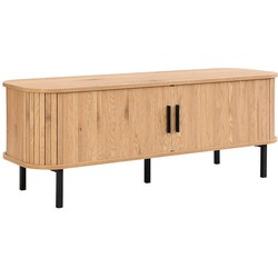 TV Meubel Stockholm 120 x 40 x 45 cm - Strak Scandinavisch Design met Schuifdeuren uit de Sweden-serie