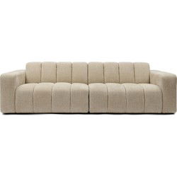 Riviera Maison Dazzle Sofa 3,5 Seater, chenille jacquard II, satin shell