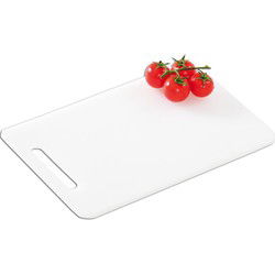 1x Rechthoekige witte kunststof snijplanken 25 x 37 cm - Snijplanken