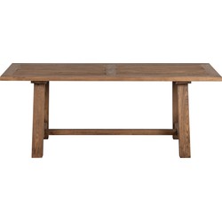 Basiclabel Farm eetkamertafel - Naturel - 76x200x90