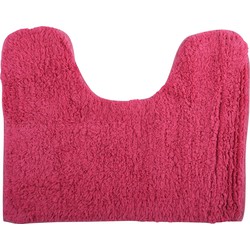 MSV WC/Badkamerkleed/badmat voor op de vloer - fuchsia roze - 45 x 35 cm - Badmatjes