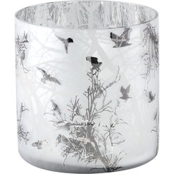 PTMD Winty Windlicht - 15 x 15 x 15 cm  - Glas - Wit