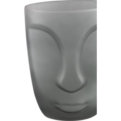 PTMD Roda Vaas - 17,5 x 14,5 x 23,5 cm  - Glas - Zwart