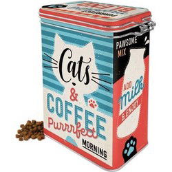 Nostalgic Art Bewaarblik/voorraadblik - voor kattenbrokken/snoepjes - Voorraadblikken