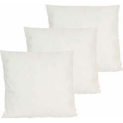 Anna's collection buitenkussen - 3x - Ivoor wit - 60 x 60 cm - Sierkussens