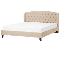 BORDEAUX  - Tweepersoonsbed - Beige - 160 x 200 cm - Polyester