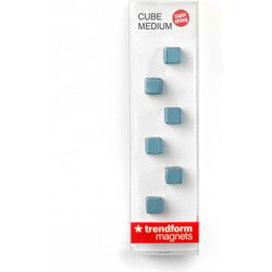 Trendform Magnet Cube Medium - set van 6 - Blauw