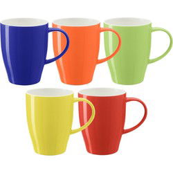 Bellatio Design Koffie mokken/bekers Paris - 6x - porselein - multi kleuren - 350 ml - Bekers