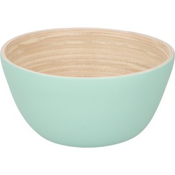 Bamboehouten chips schaaltje pastelgroen 12 cm - Snack en tapasschalen