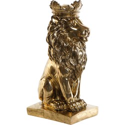 Decoratief beeld Royal Lion - Goud H34 cm