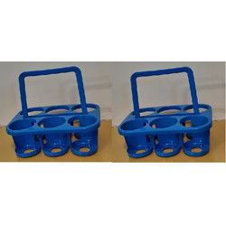 Cti Flessendrager 28 x 32,5 x 23,5 cm - Blauw , set van 2 stuks