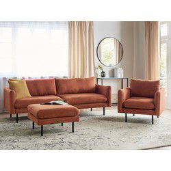 VINTERBRO - Bankenset met ottomaan - Goudbruin - Polyester