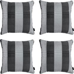 Madison -  Sierkussen Alice grey - Ca. 50x50 cm - Set van 4