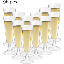 OTIX Kunststof Champagne Glazen - Herbruikbaar - 96 stuks - 150ml - Transparant - Kunststof