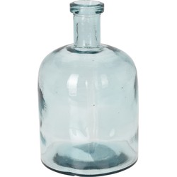 H&S Collection Fles Bloemenvaas Umbrie - Gerecycled glas - transparant - D15 x H24 cm - Vazen