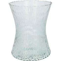 Bloemenvaas Dion - helder transparant glas - D16 x H20 cm - decoratieve vaas - bloemen/takken - Vazen