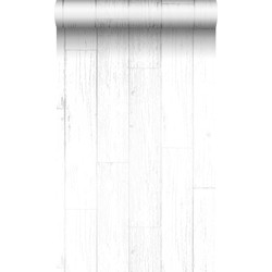 Origin Wallcoverings behang verweerde houten planken mat wit en zilver - 53 cm x 10,05 m - 347541