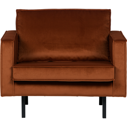 BePureHome Rodeo Fauteuil - Velvet - Roest - 85x105x86