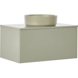 ALZIRA/UTIEL - Badkamerkast met waskom - Groen - 80 x 52 cm - MDF