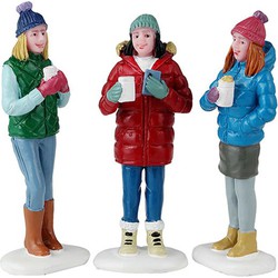 Hot Cocoa With Friends 12x4x18 cm 3st Kersthuisje