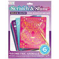 Ooly Ooly - Scratch & Shine - Geometric Animals