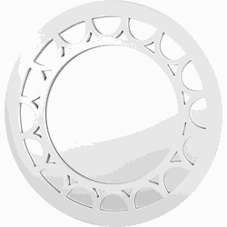LOLIF - Wandspiegel - Zilver  - MDF
